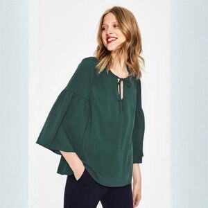 Boden Boho Sleeve Top in Green Size 2